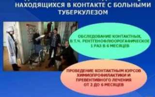 Контакт с туберкулезным больным что делать