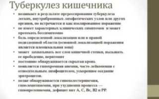 Туберкулёз кишечника симптомы