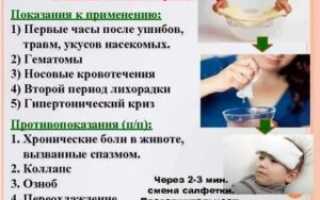 Холодный компресс показания и противопоказания