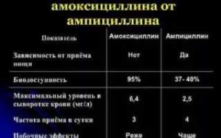 Амоксициллин ампициллин разница